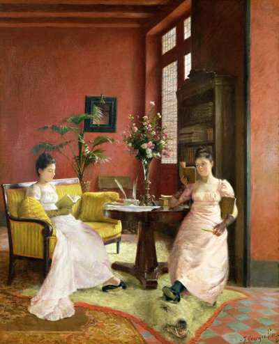Due Donne che Leggono in un Interno da Jean Georges Ferry
